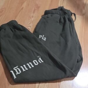 YoungLA Dark Gray Graphic Joggers